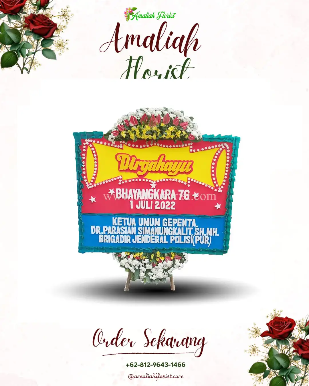 Papan Bunga HUT Ulang Tahun Kedung Waringin